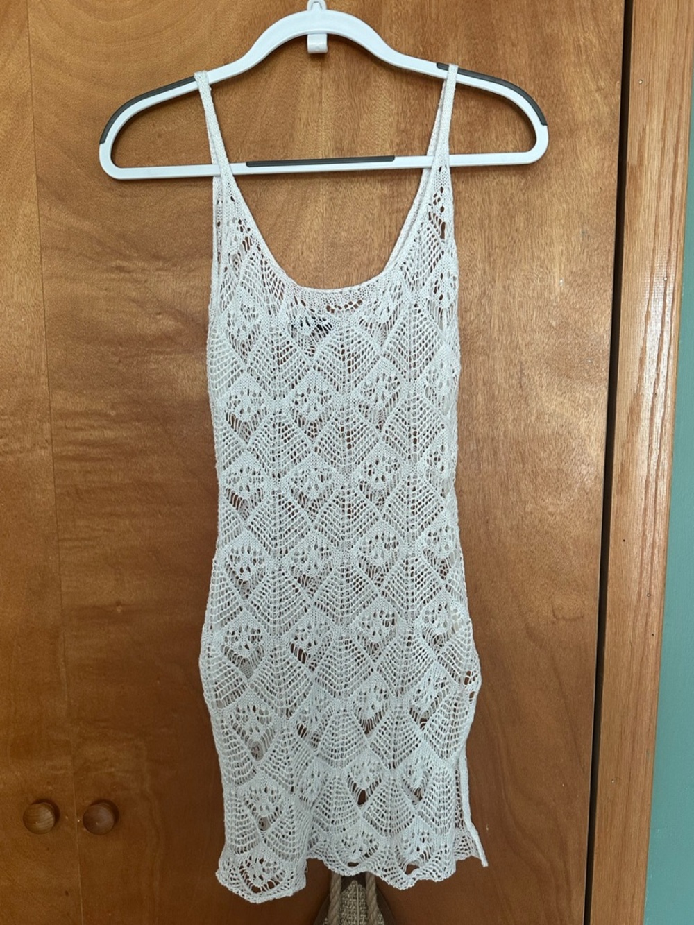 Crochet Crochet beach Coverup Dress - White